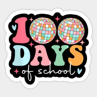 Kids Disco Ball 100 Days Of School 100Th Day Sticker